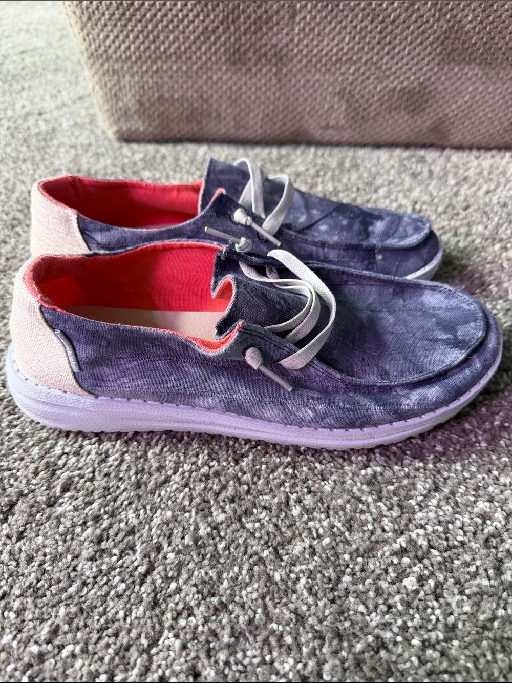 hey dude Wendy Tie Dye Navy Slip-On Sneakers